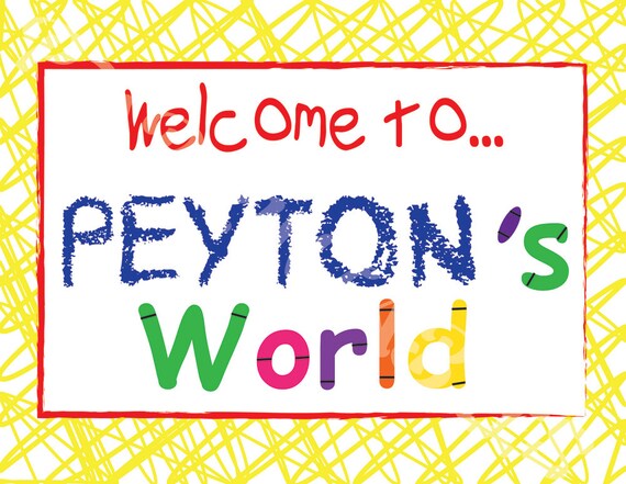 Elmo's World / Sesame Street Inspired Birthday Sign- Customized Digital File Il_570xn