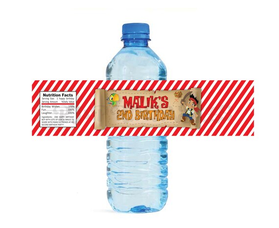 Jake inspired Water Bottle Labels - Customized Digital File Il_570xn