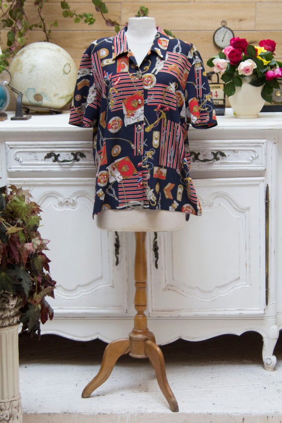 Vintage Sailor Blouse Size Large