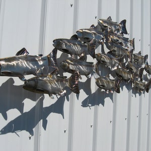 Giant Stainless Steel School of Fish