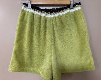 Funky Towelling shorts made from recycled towels  size S 8-10