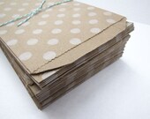 Polka Dot Paper Favor Bags - 20 count - Party Favors, Invitation Envelope, Candy Buffet Bags, Wedding Favor Bags