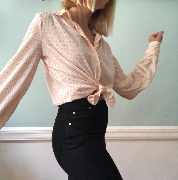 Vintage Polka Dot Blouse - image 2