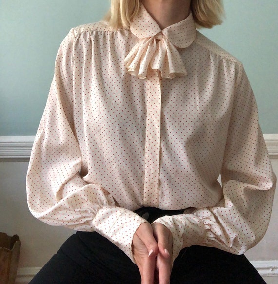 Vintage Polka Dot Blouse - image 5