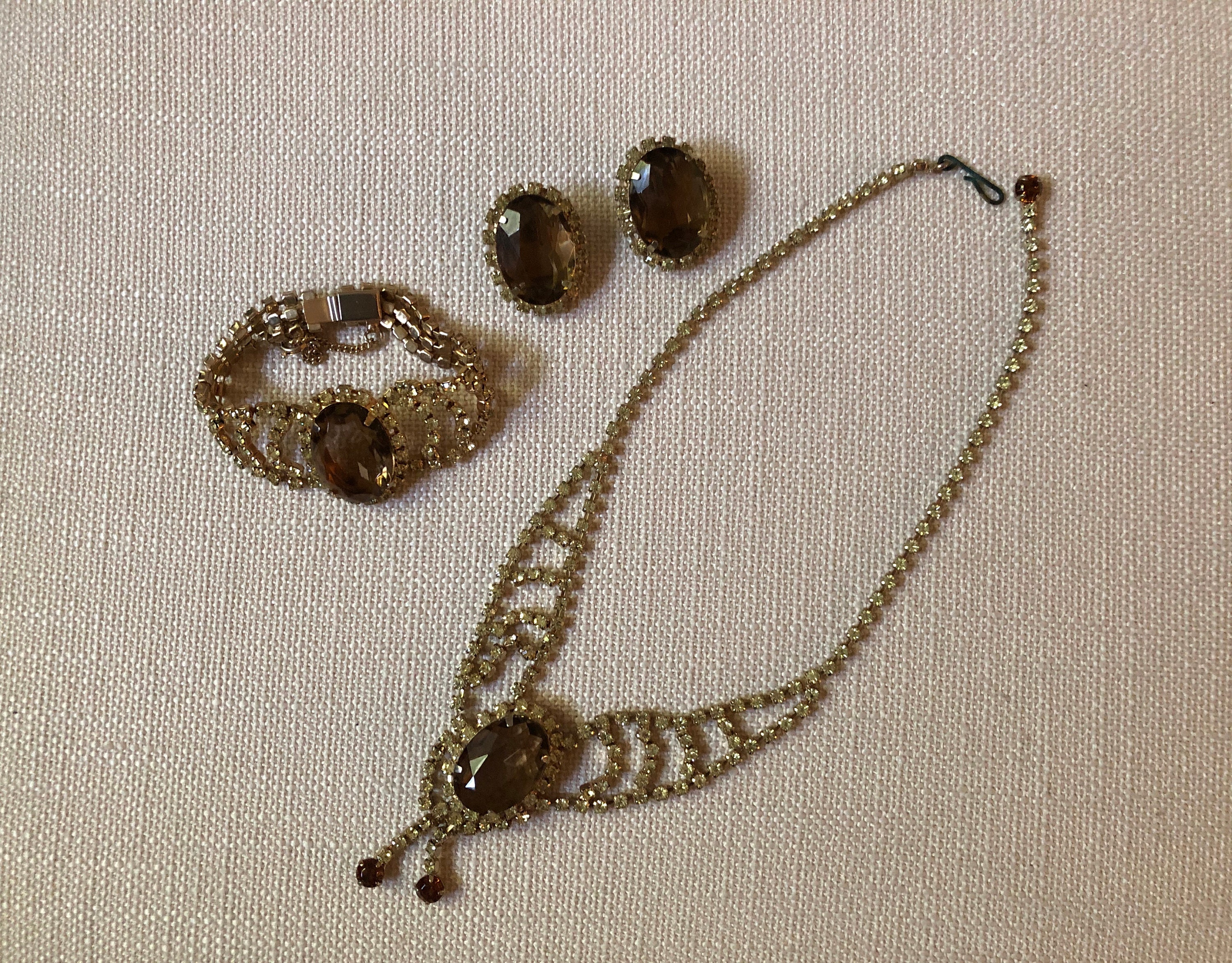 Vintage 1950s Jewelry Set // Glamorous Costume Jewelry
