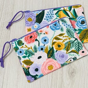 Mini pochette zippée - Orchard floral - porte-monnaie, pochette d'articles de mercerie, porte-boutons, pochette faite main, porte-cartes cadeau, pochette Rifle Paper Co