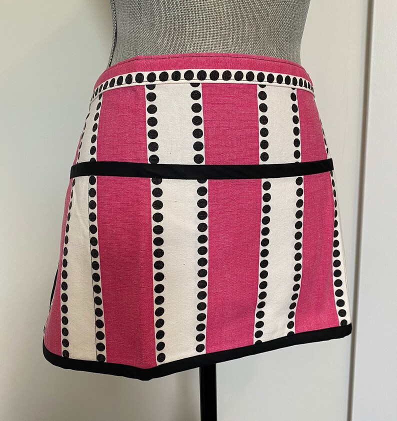 Women\u2019s canvas half apron with pockets handy tie half apron vendor apron teachers apron gardener apron craft apron barista style apron