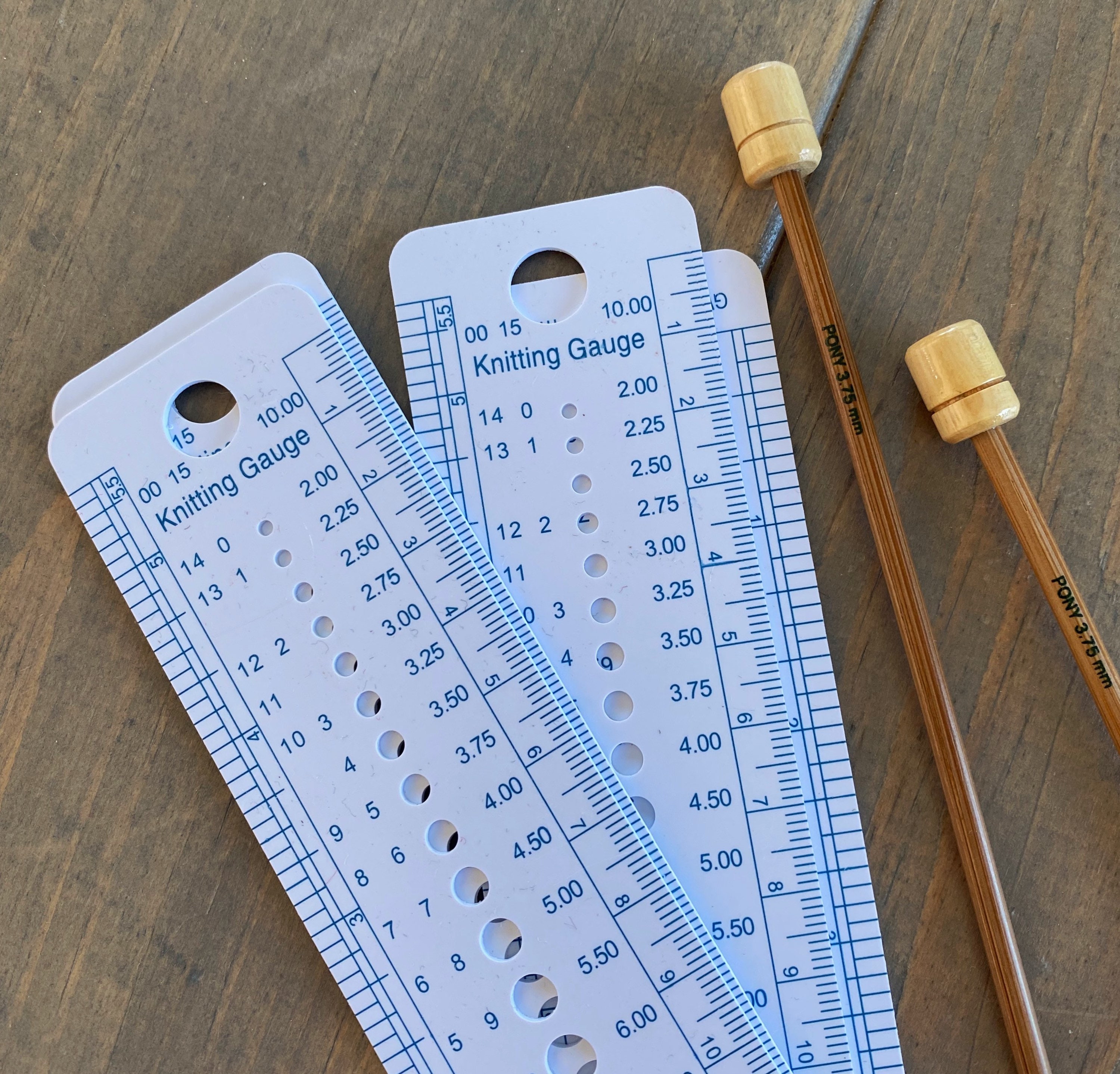 Knitting needle gauge multi function knitting tool knitting Etsy
