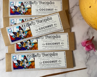 5 packs Coconut incense all natural and handmade