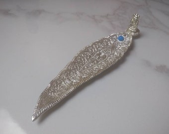 Incense holder, Incense burner, with Ganesh, 20cm long, metal and comes with free incense (best price on Etsy;)