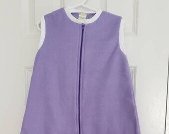 Small Infant Purple Wearable Blanket Minky Fleece