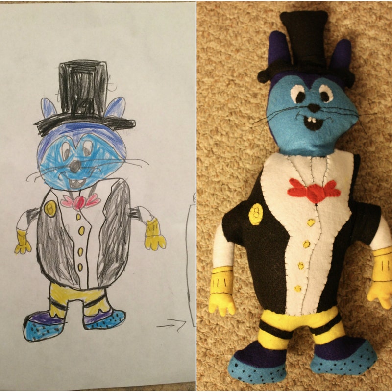 Stuffed Animal From Drawing Etsy