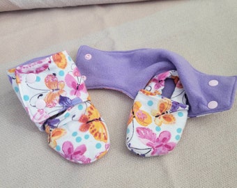 Stay-on baby booties - size 12 months - adorable, brightly colored, customizable