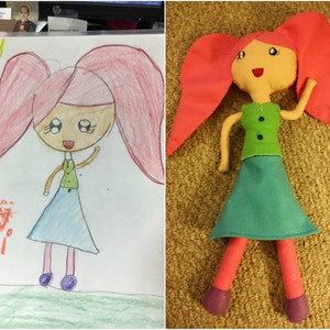 Create a Custom Stuffed Animal from child's artistic imaginary creation image 1