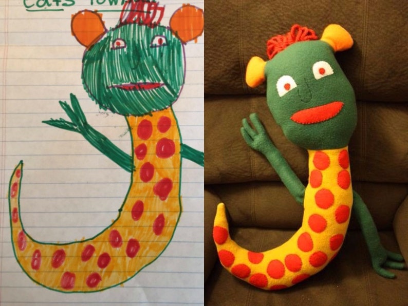 Create a Custom Stuffed Animal from child's artistic | Etsy