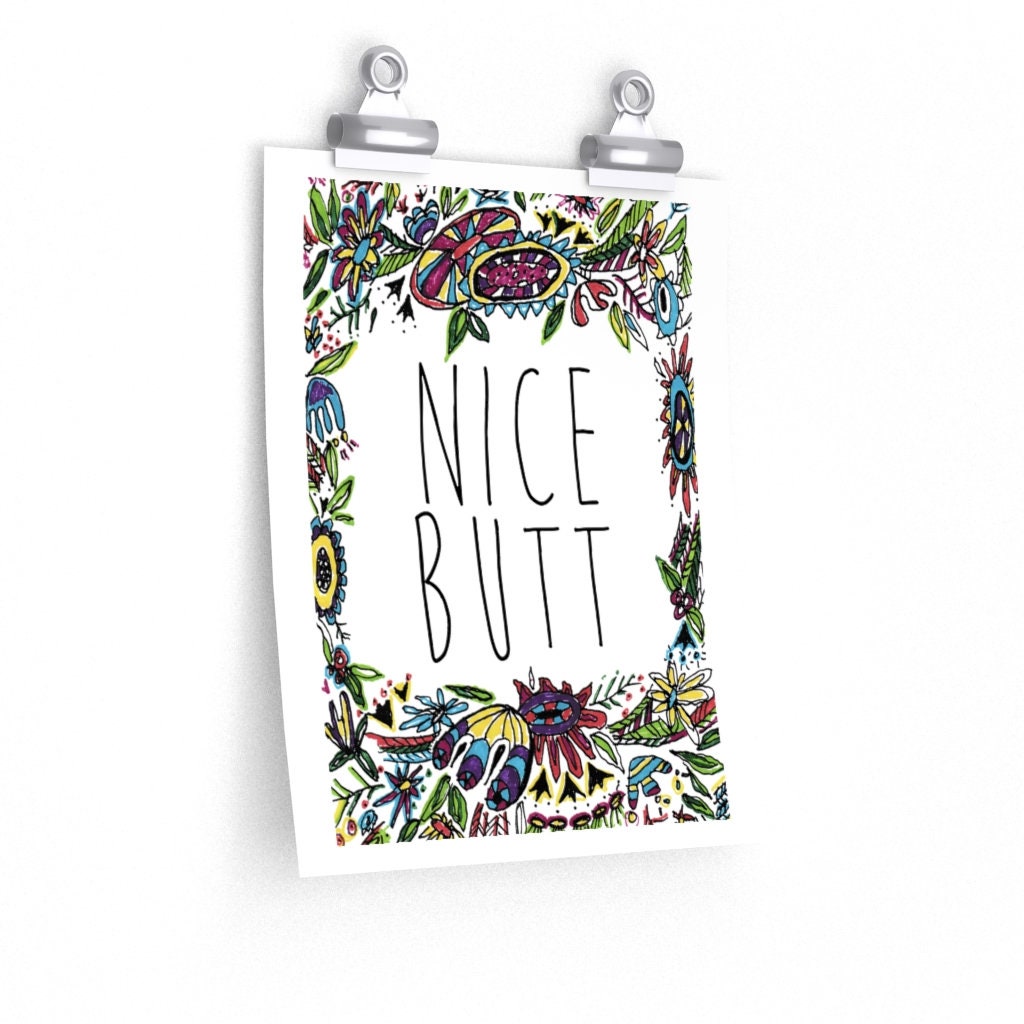 Bonito trasero impresión signos de baño divertidos signos | Etsy