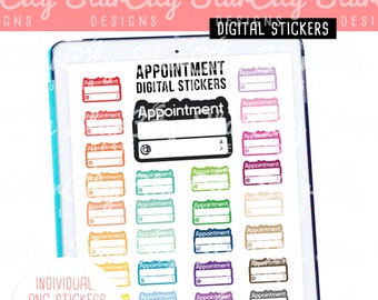Appointment Stickers Pre-cropped for Goodnotes, Digital Appointment, tablet stickers, digi stickers, Doctor Appointment, appt. stickers