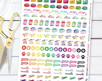 Dog Grooming Planner StickersDog Bath Pet Care Icon Functional Stickers