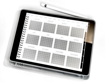 Monday Start UnDated Digital Planner, Landscape Digital Undated Planner, Digi hyperlinked planner, ipad planner, Weekly and Monthly Planner