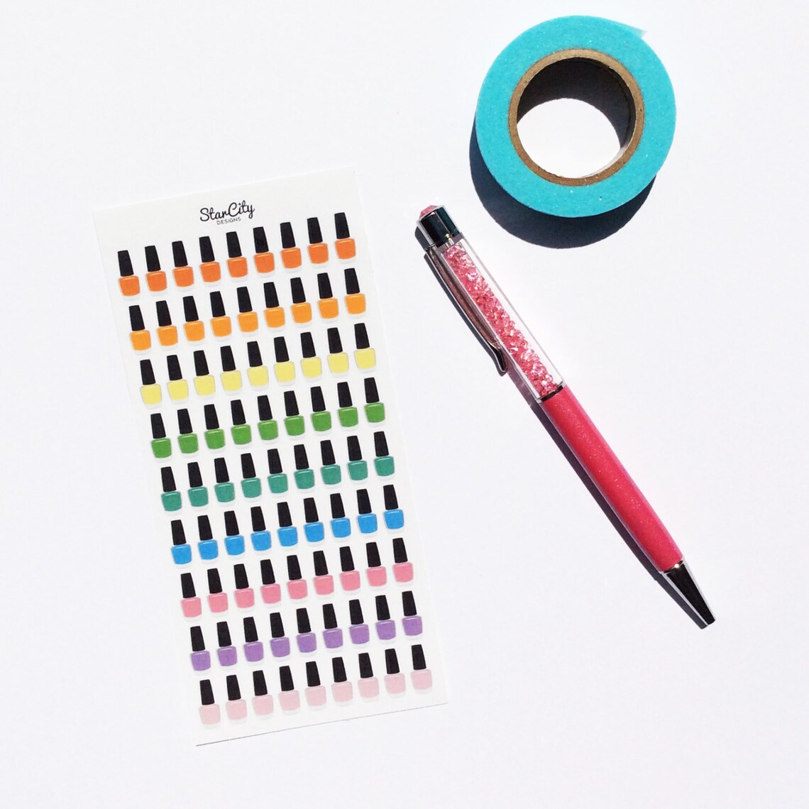 Nail Polish Stickers Nail Appointment Stickers Manipedi Etsy