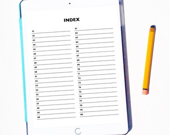 Digital Class Notebook, Digital Journal for tablet, planner with clickable links, Digital Bullet Journal, Portrait Digital Journal