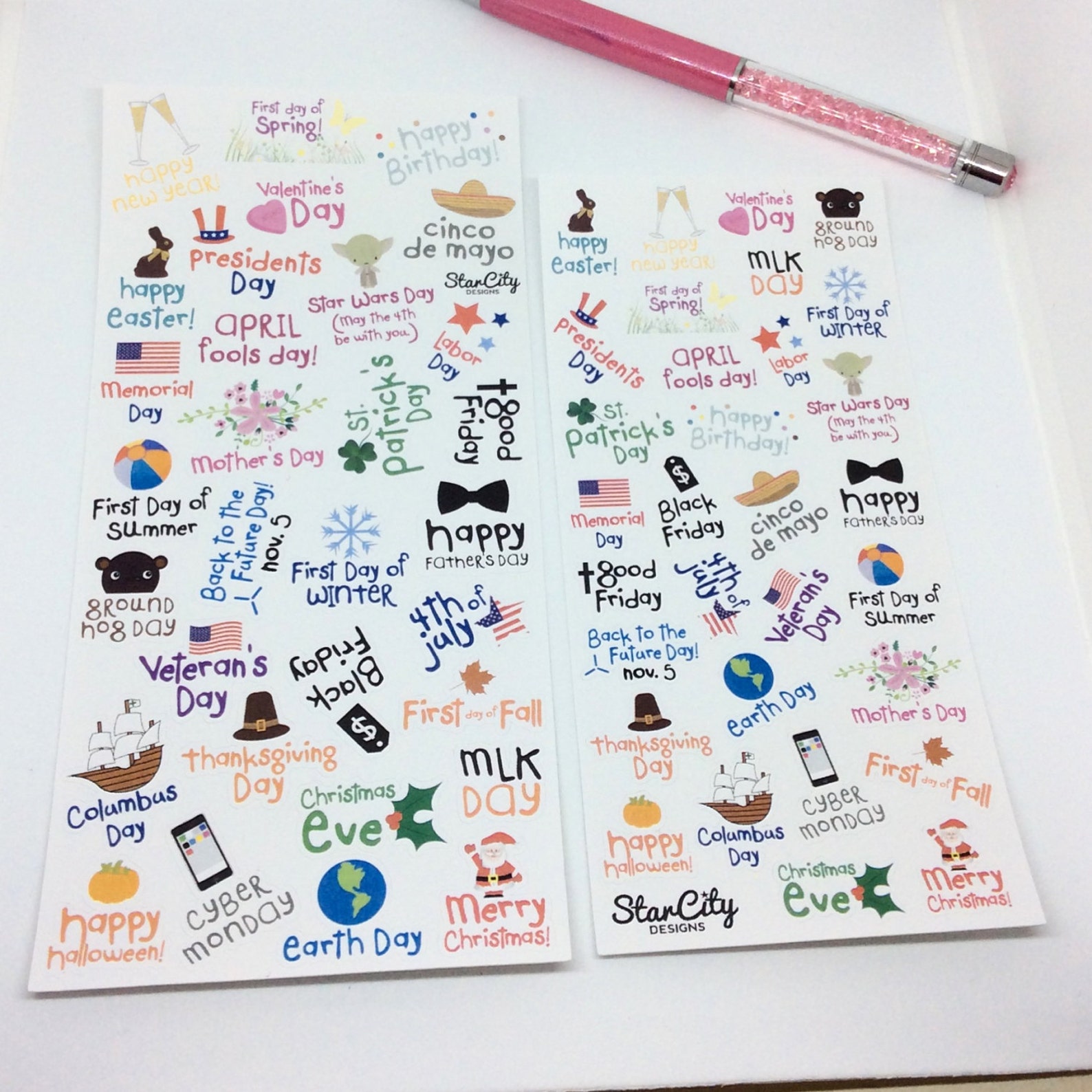 Holiday Planner Stickers Planner Stickers Holiday Planner Etsy