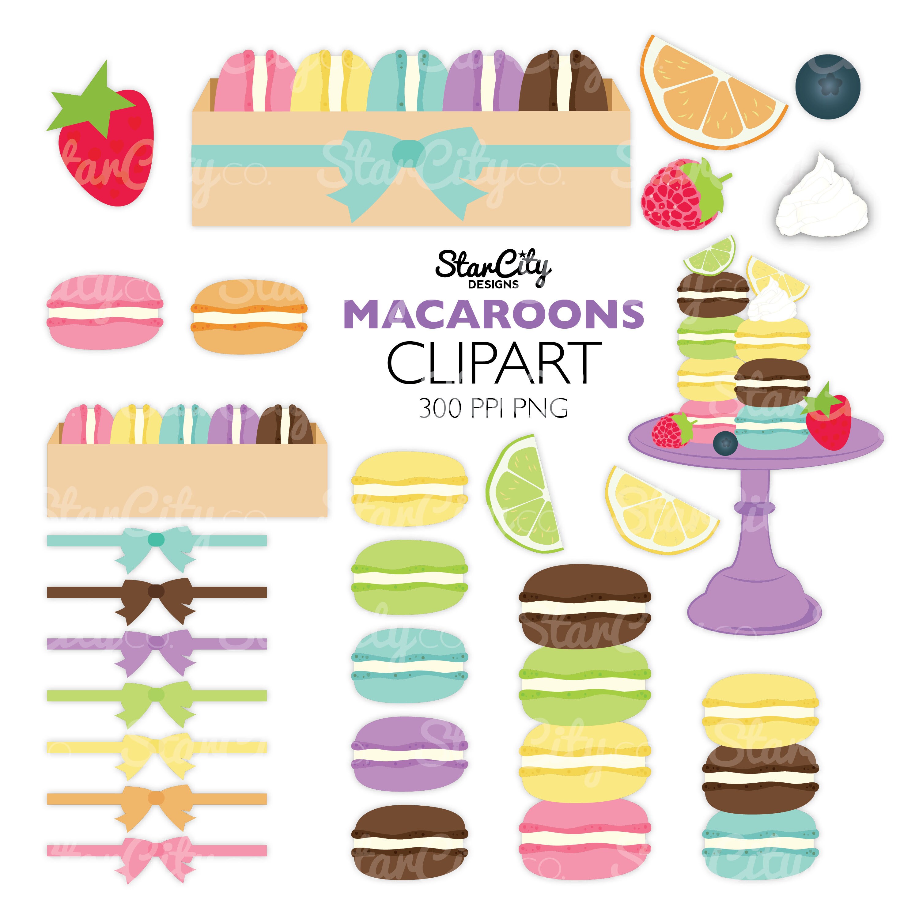 Macaroon Clipart Macaroon Graphics Fancy French Macaroons Etsy Ireland
