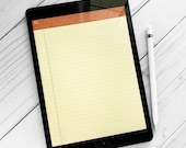 Digital Yellow Legal Notepad for tablet planners, Tabbed Notebook, Hyperlinked Student Notebook, Digital Notebook
