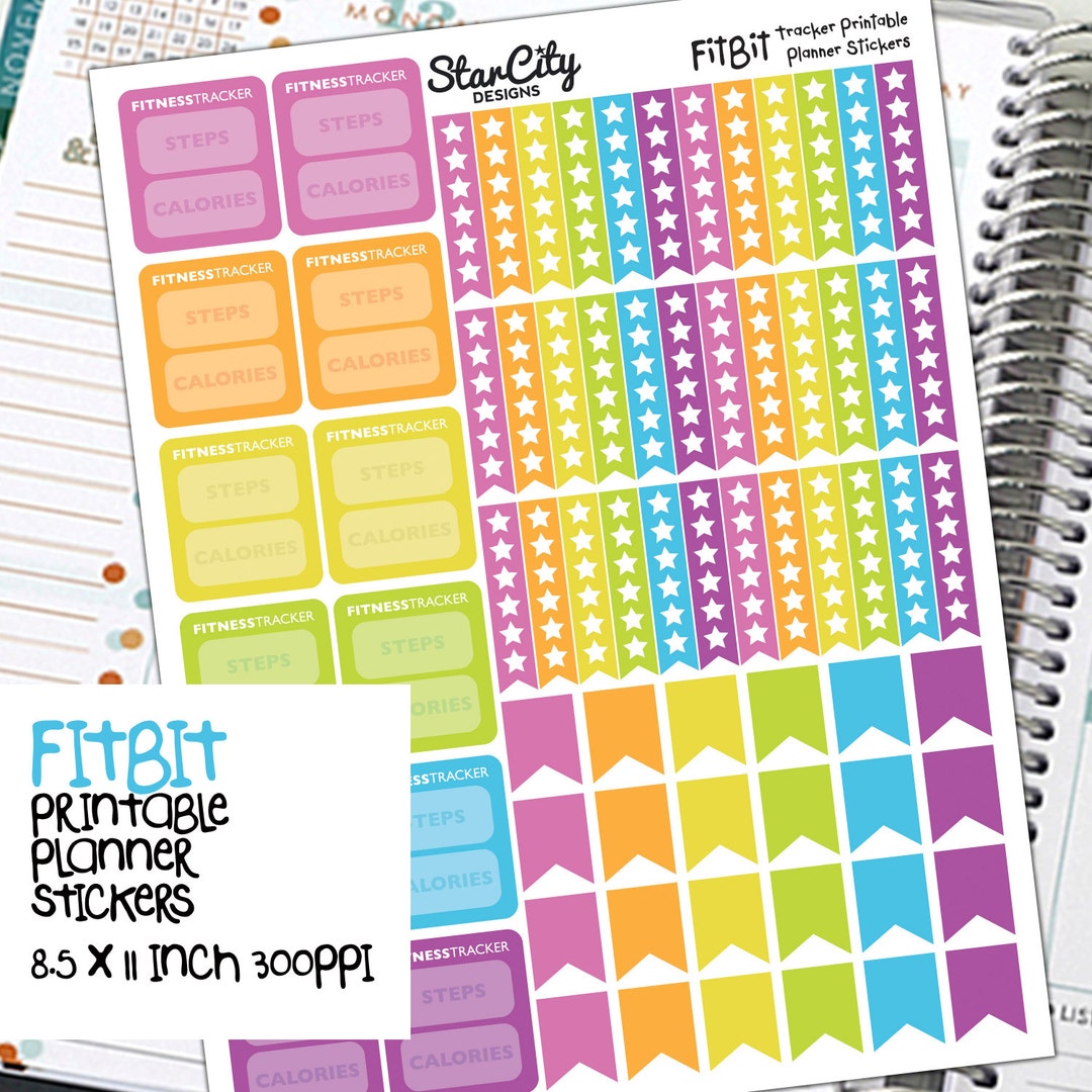 Step Tracker Printable Stickers Printable Planner Fitness - Etsy
