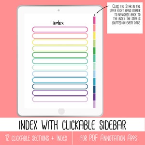 Digital Composition Notebook, PDF annotated Apps, Digital Journal, tablet planner with clickable sections, Digital Class Notebook, Dot Paper image 2