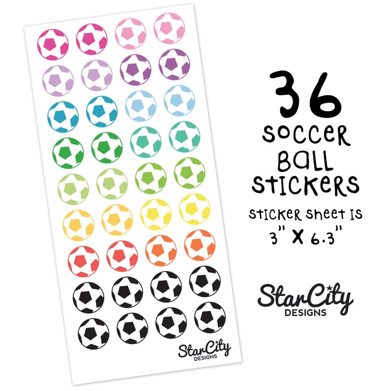Football Stickers Soccer Decorative Stickers Soccer Ball Stickers Soccer Planner Stickers Sports Stickers Game Day Planner Stickers