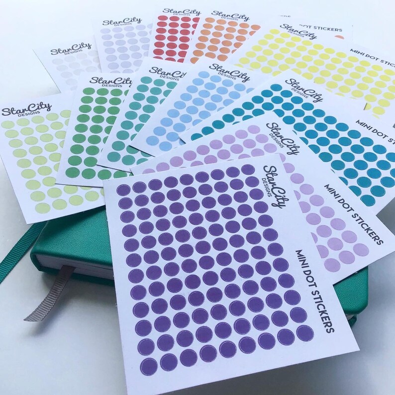 Mini Dot Stickers Tiny Dot Stickers Bullet Journal Stickers Etsy