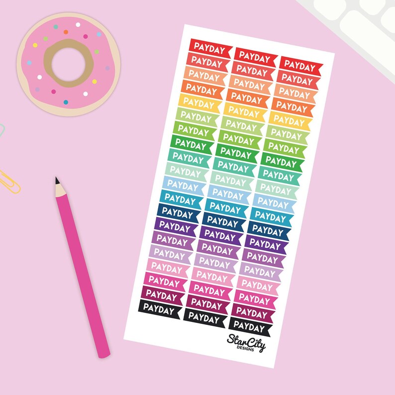 Payday Sticker Flags Pay Day Stickers Payday Flag Stickers - Etsy