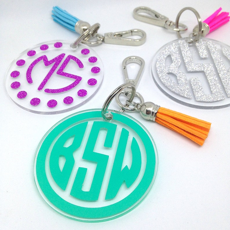 Home & Garden ~*~ Custom KEYCHAIN With Your choice of Vinyl Decal