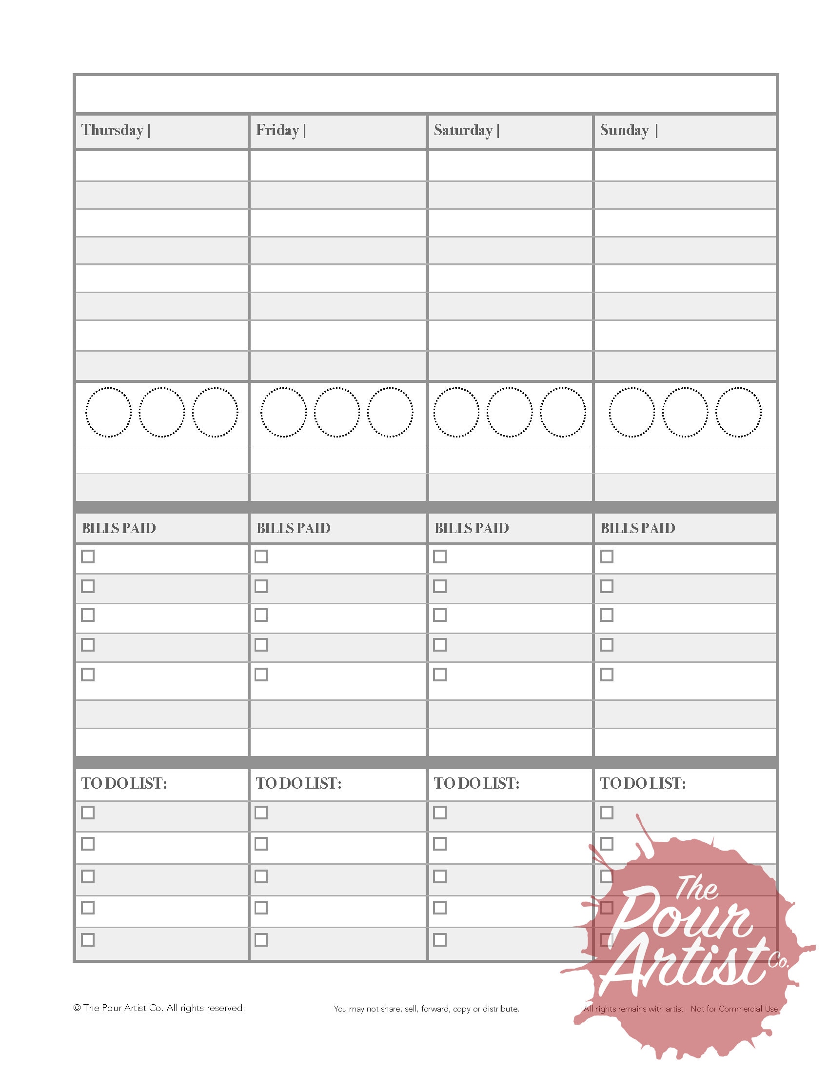 Witchy Planner Printable Insert, Coloring Graphic Pages for Planner ...