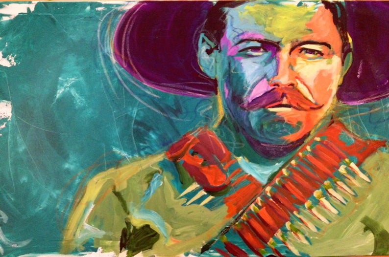 Buy 2 Get 1 Free Pancho Villa Chicano Art Bundle 12x18 Revolutionary