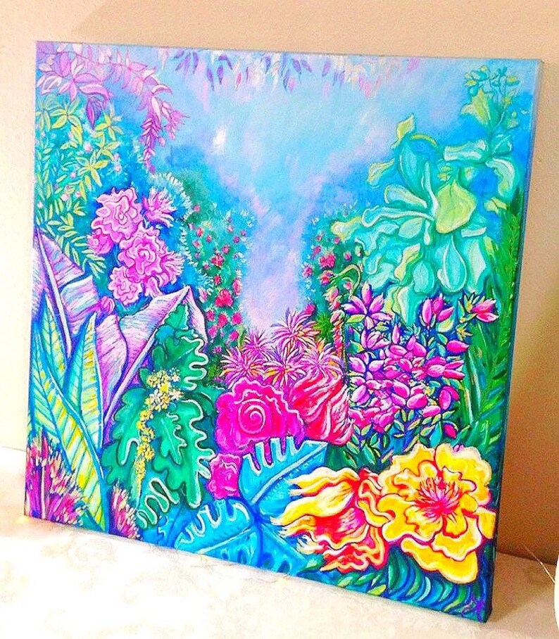 Original Jungle PaintingBotanical ArtColorful Etsy