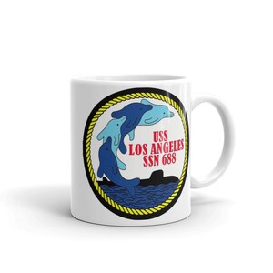 USS Los Angeles SSN 688 US Navy white glossy mug submarine sub