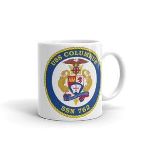 USS Columbus SSN 762 US Navy white glossy mug submarine sub