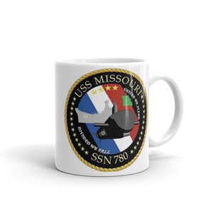USS Missouri SSN 780 US Navy white glossy mug submarine sub