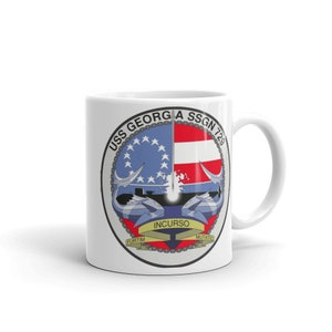 USS Georga SSGN 729 US Navy white glossy mug submarine sub