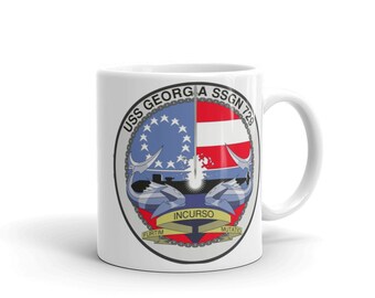 USS Georga SSGN 729 US Navy white glossy mug submarine sub