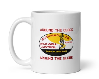 Hellfighters Around the Clock Around the Globe white glossy mug