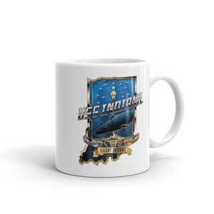 USS Indiana SSN 789 US Navy white glossy mug submarine sub
