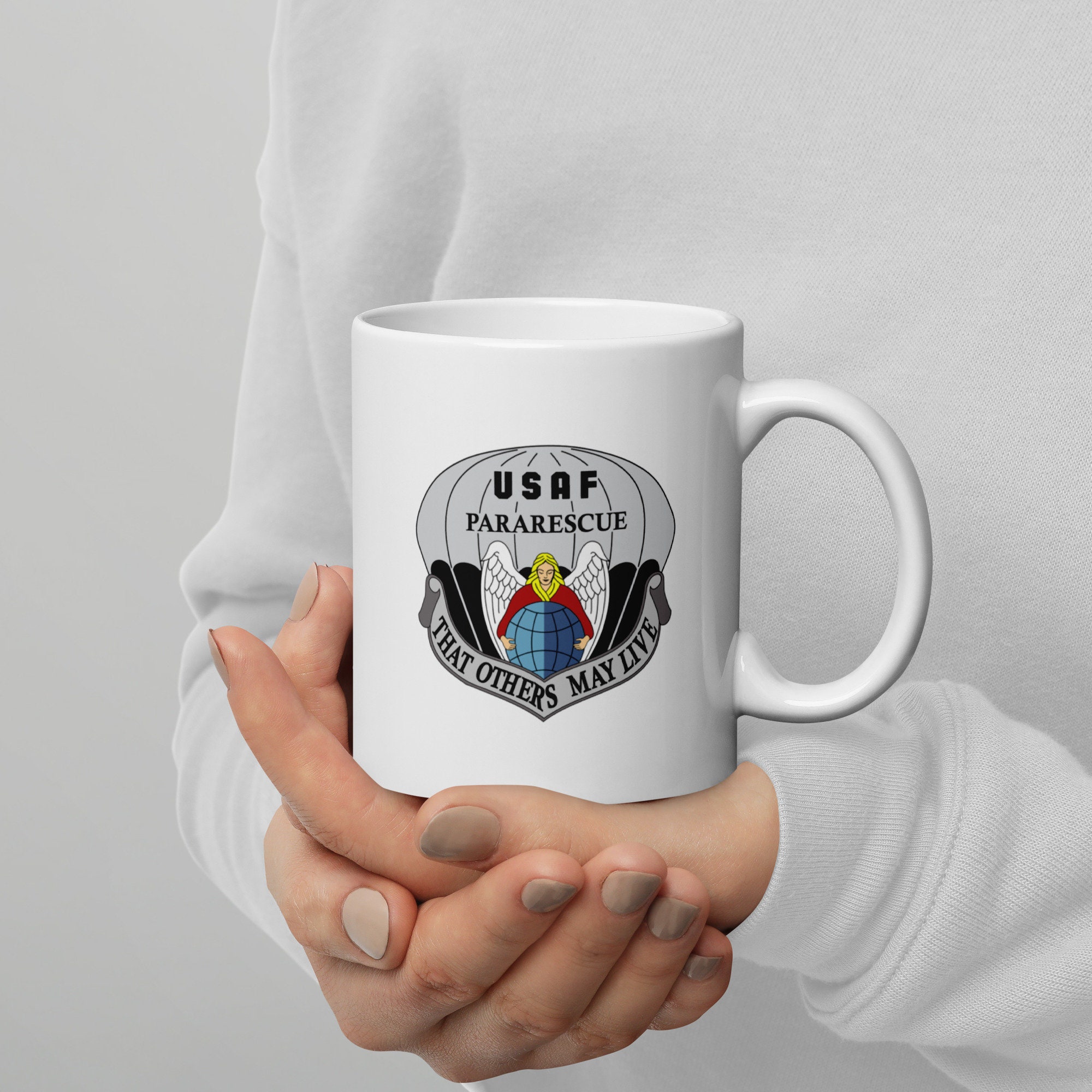 U.S. Air Force Pararescue That Others May Live white glossy mug U.S.A.F.
