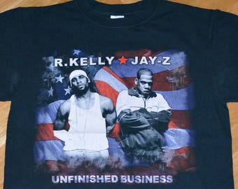 2000er JAY-Z / R. KELLY Vintage Konzert Rap Hip-Hop original T-Shirt 90er 1990er Tshirt (M) Medium 2004 TOUR Seltenes Geschenk