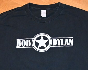 2000's BOB DYLAN vintage concert '04 Tour original rock-n-roll music t-shirt tee tshirt (M/L) Large 90's 1990's 80's 1980's The Band GiFT