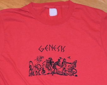 1976 GENESIS vintage Rare! 70's rock concert USA Tour Phil Collins Peter Gabriel tee t-shirt (M/L) Large 1970's vtg tshirt mens GIFT