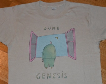 1980 GENESIS vintage tshirt concert tour rare original rock band tee t-shirt Phil Collins (M/L) Medium 70s 1970s 80s Peter Gabriel mens GIFT