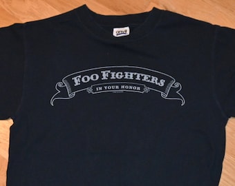 90's USA型 Foo Fighters Tシャツ Nirvana Vtg 90s Foo Fighters Hologram /Iridescent Gel Lettering